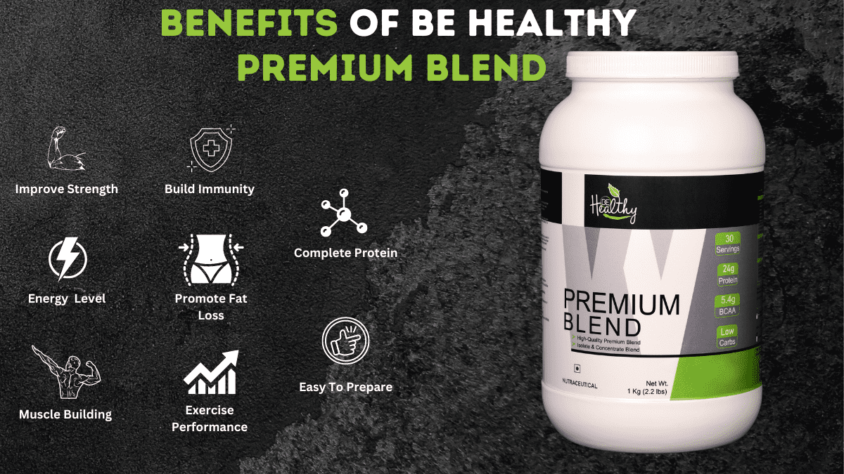 Be Healthy Nutrition Peemium Blend whey protein isolate and concentrate benefits